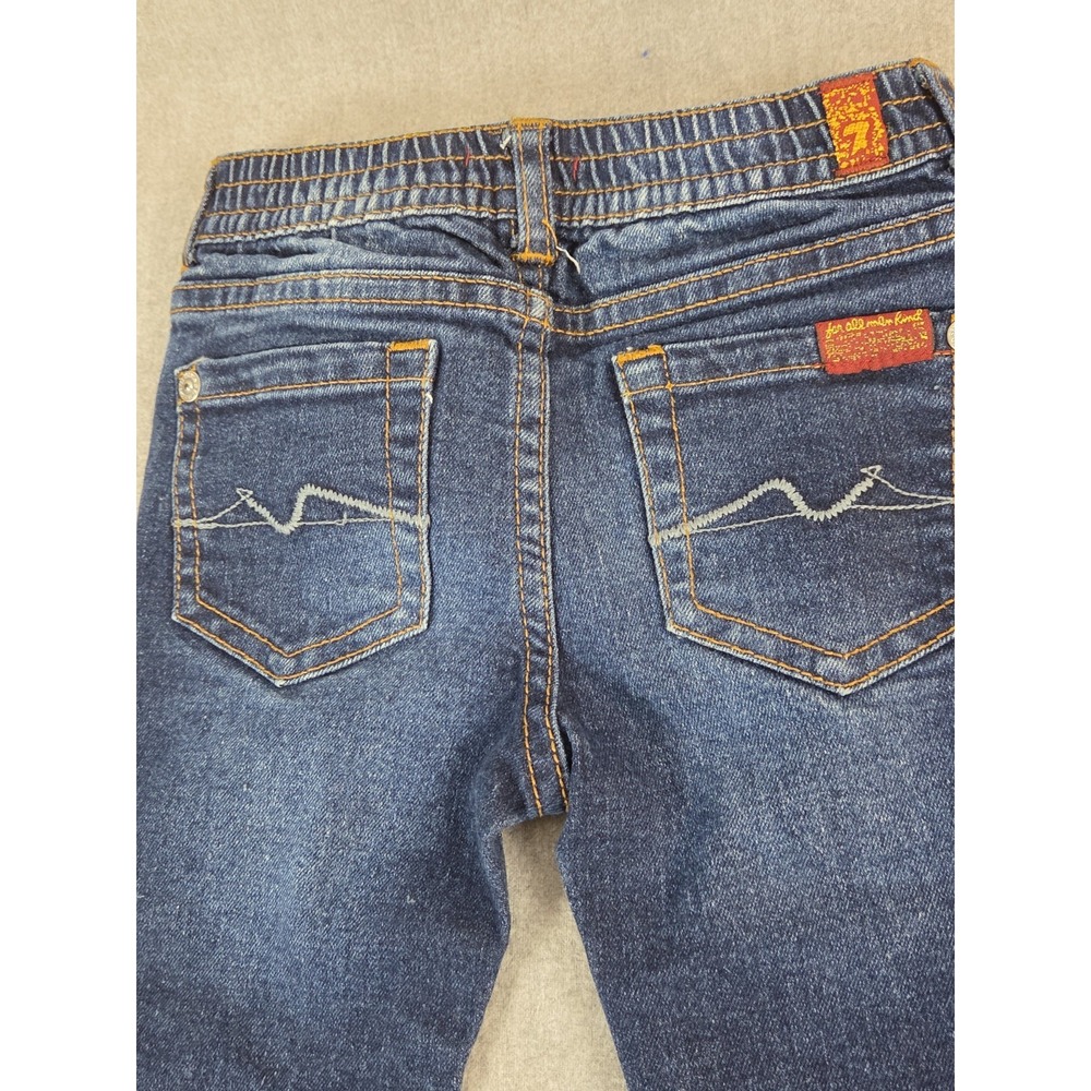 7 FOR ALL MANKIND SKINNY Stretch JEANS TODDLER Girls 24 MONTHS Dark Blue